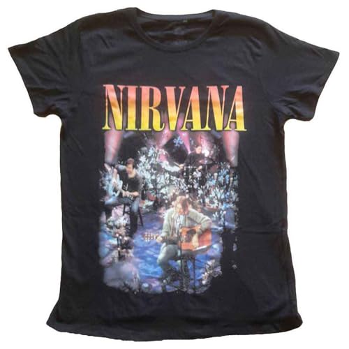 Nirvana Unplugged Photo Damen T Shirt XXXXL von Rock Off officially licensed products