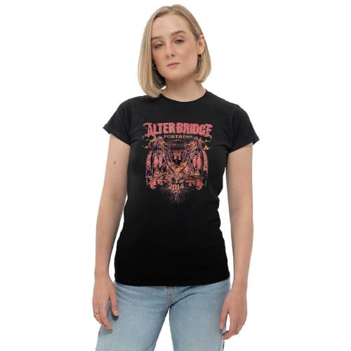 Rock Off officially licensed products Alter Bridge Fortress Batwing Eagle Damen Skinny Fit T Shirt L von Rock Off officially licensed products