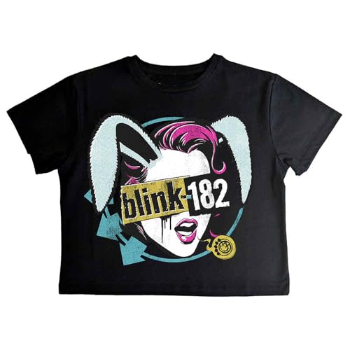 Rock Off officially licensed products Blink-182 Blind Date Logo Crop Top M von Rock Off officially licensed products