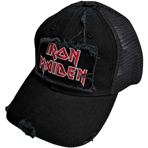 Rock Off officially licensed products Iron Maiden Scuffed Logo Snapback Trucker Cap One Size von Rock Off officially licensed products