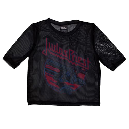 Rock Off officially licensed products Judas Priest Screaming for Vengeance Mesh Crop Top M von Rock Off officially licensed products