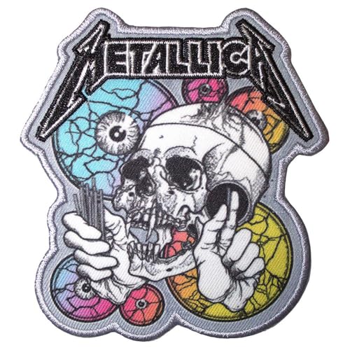 Rock Off officially licensed products Metallica The Shortest Straw Multicolored Eyes Standard Printed Patch Accessory Size von Rock Off officially licensed products