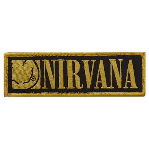 Rock Off officially licensed products Nirvana Band Logo Grunge Face Woven Patch One Size von Rock Off officially licensed products