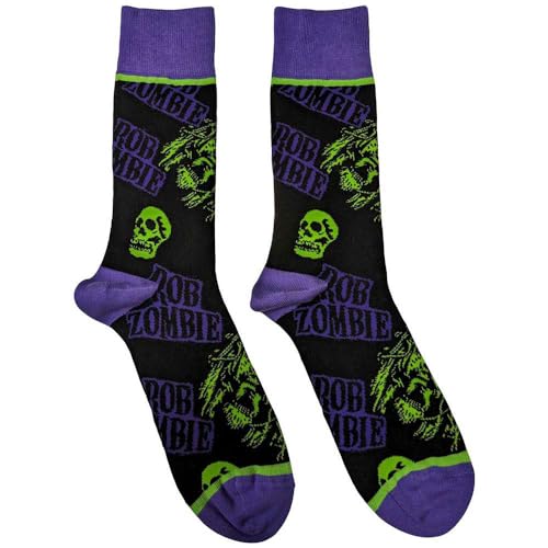 Rock Off officially licensed products Rob Zombie Skull Face Logo Ankle Socken One Size von Rock Off officially licensed products