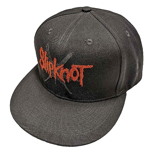 Rock Off officially licensed products Slipknot Baseball Cap 9 Point Star Band Logo Nue offiziell Charcoal Snapback One Size von Rock Off officially licensed products