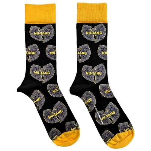Rock Off officially licensed products Wu-Tang Clan Ankle Socken Grau Logos Nue offiziell Herren Schwarz (UK SIZE 7 - One Size von Rock Off officially licensed products