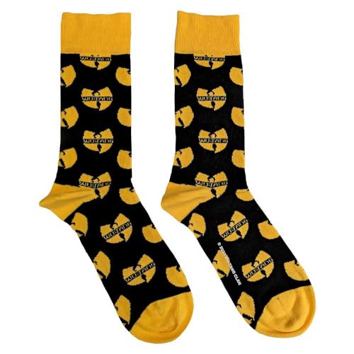Wu-Tang Clan Ankle Socken Logo Repeat Nue offiziell Herren Schwarz (UK SIZE 7 - One Size von Rock Off officially licensed products