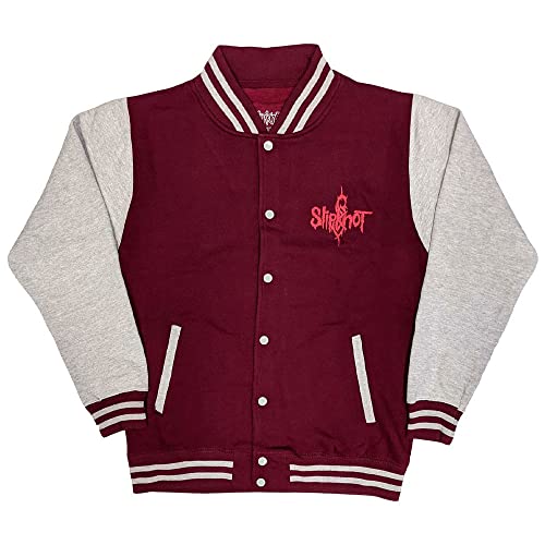Slipknot Jacke 9 Point Star Band Logo Nue offiziell Unisex Maroon Varsity XL von Rock Off officially licensed products