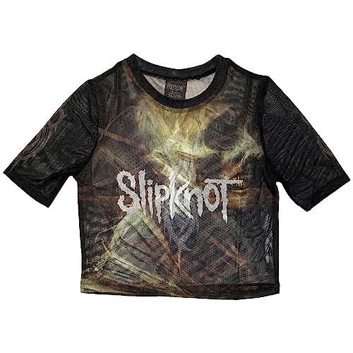 Slipknot Mesh Crop Top T Shirt The End So Far Profile offiziell Damen Schwarz XL von Rock Off officially licensed products