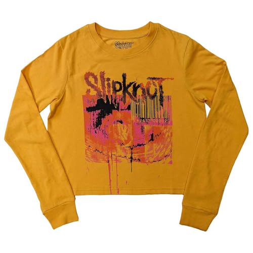 Rock Off officially licensed products Slipknot The End So Far Barcode Long Sleeve Crop Top S von Rock Off officially licensed products