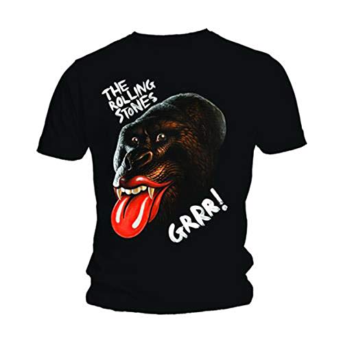 The Rolling Stones Grrr Black Gorilla offiziell Männer T-Shirt Herren (X-Large) von Rock Off officially licensed products