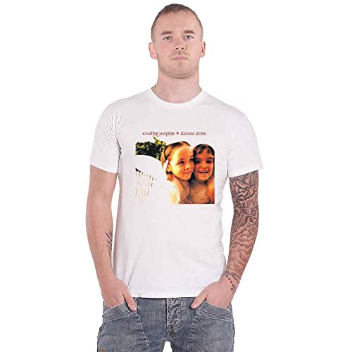 The Smashing Pumpkins T Shirt Siamese Dream Band Logo Nue offiziell Herren Weiß XXL von Rock Off officially licensed products