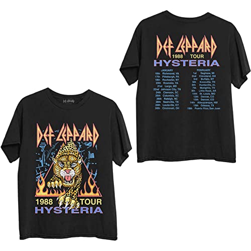 Def Leppard Hysteria '88 offiziell Männer T-Shirt Herren (Small) von Rock Off