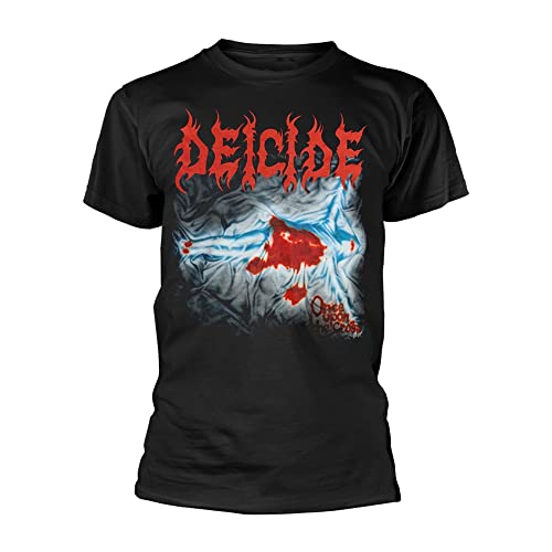 Deicide Once Upon The Cross (Black) offiziell Männer T-Shirt Herren (Large) von Rock Off