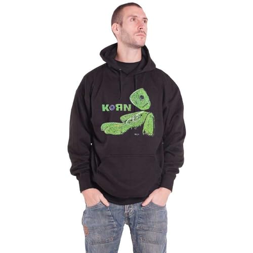 Korn Kapuzenpullover Issues Tracklist Band Logo Nue offiziell Herren Schwarz M von Rock Off officially licensed products