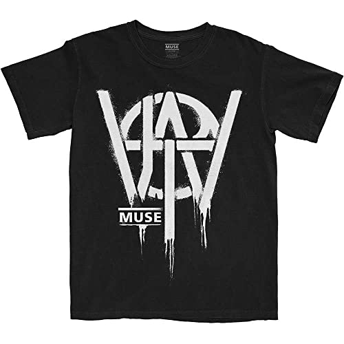 Muse Will of The People Stencil offiziell Männer T-Shirt Herren (Medium) von Rock Off