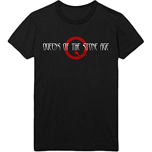 Queens of The Stone Age Text Logo offiziell Männer T-Shirt Herren (Large) von Rocks-off