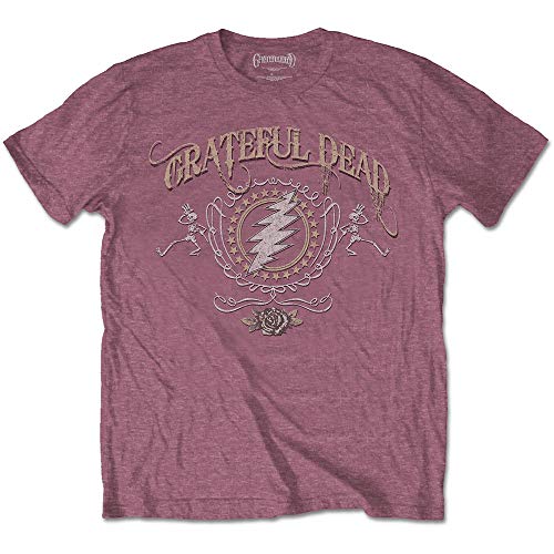 Red The Grateful Dead Bolt offiziell Männer T-Shirt Herren (X-Large) von Rocks-off