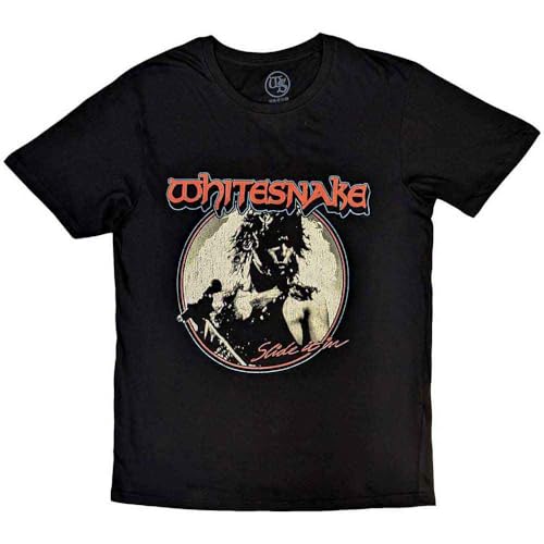 Rock Off Whitesnake "Slide It In" T-Shirt, Schwarz, Schwarz , L von Rock Off