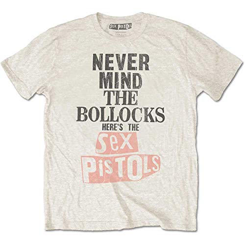 The Sex Pistols Never Mind The Bollocks White offiziell Männer T-Shirt Herren (Medium) von Rocks-off