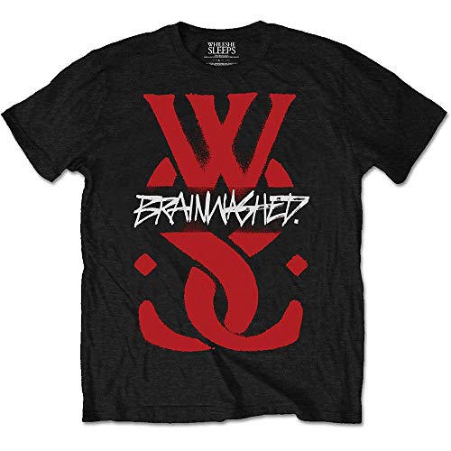 While She Sleeps Brainwashed Logo offiziell Männer T-Shirt Herren (Small) von Rock Off