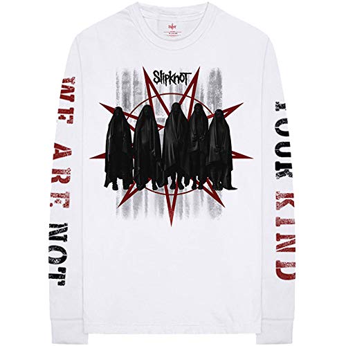 White Slipknot Shrouds Longsleeve offiziell Männer T-Shirt Herren (X-Large) von Rock Off