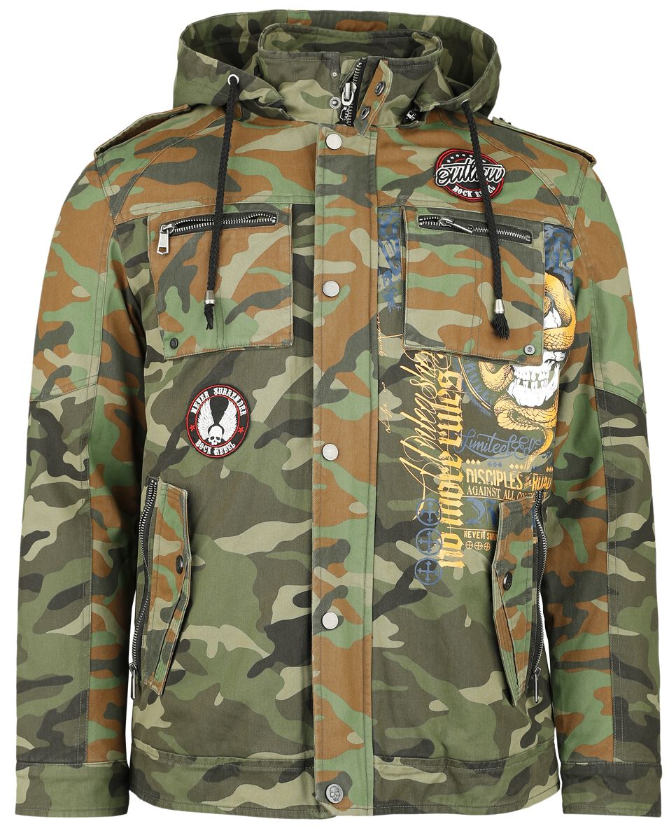 Rock Rebel by EMP Camouflage Army Jacket Übergangsjacke camouflage in M Rock Rebel by EMP Camouflage Army Jacket Übergangsjacke camouflage in M von Rock Rebel by EMP