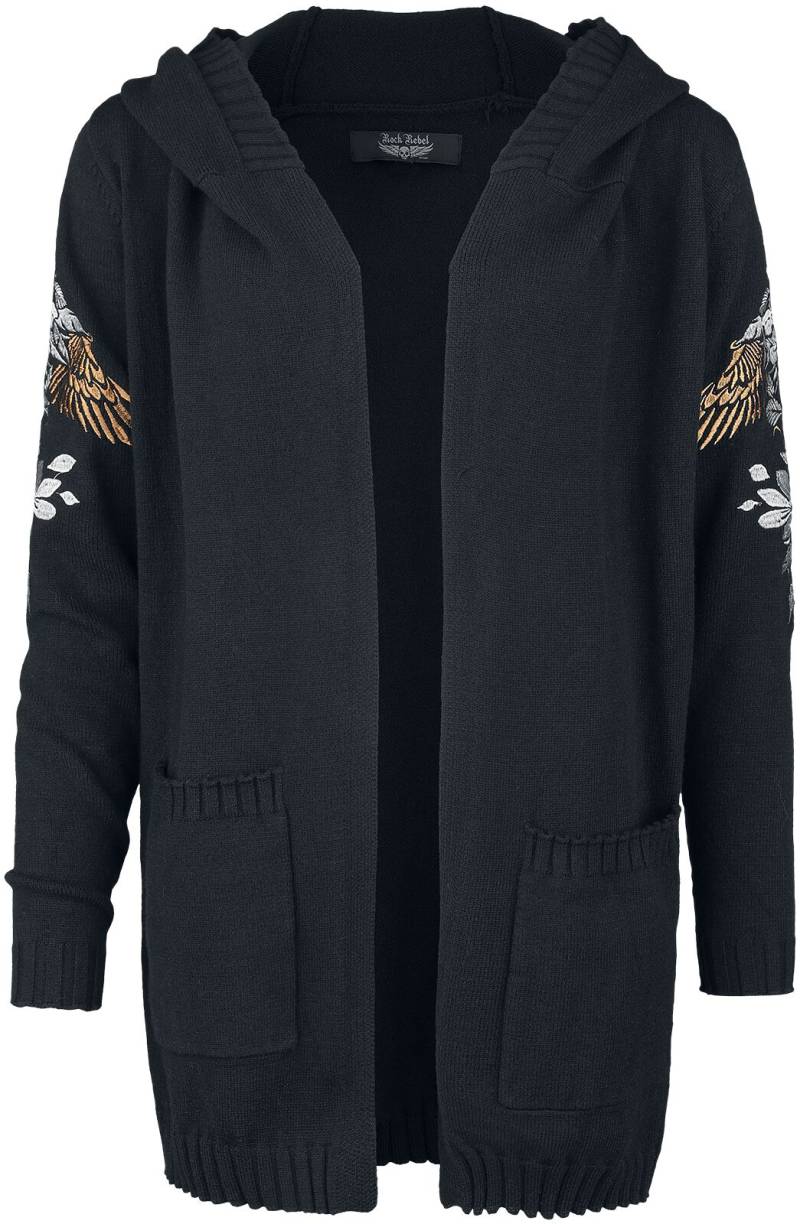 Rock Rebel by EMP Cardigan With Embroidery Cardigan schwarz in S von Rock Rebel by EMP