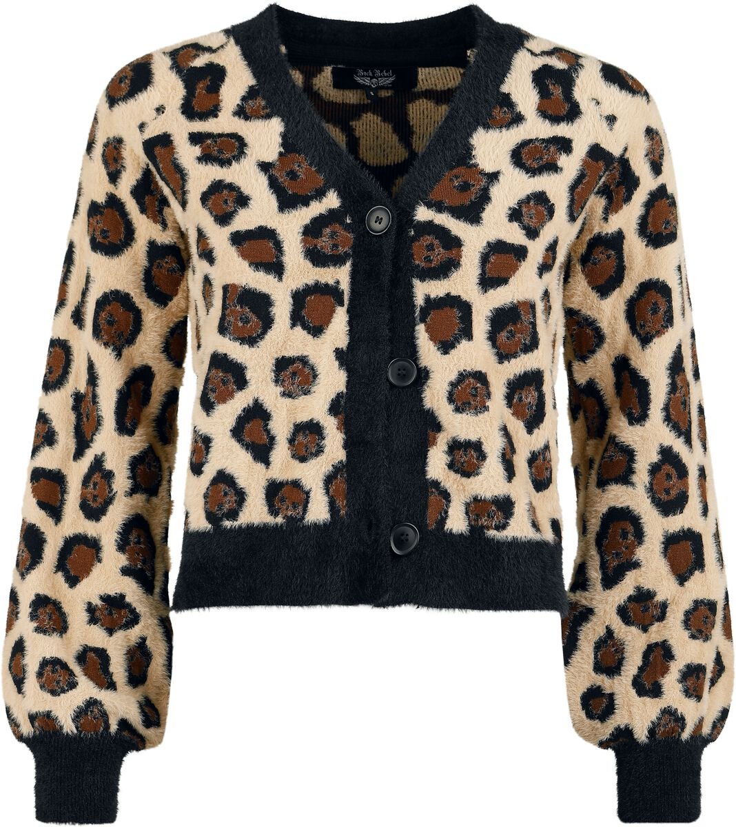 Rock Rebel by EMP Modern Leo Cardigan schwarz braun in XXL von Rock Rebel by EMP