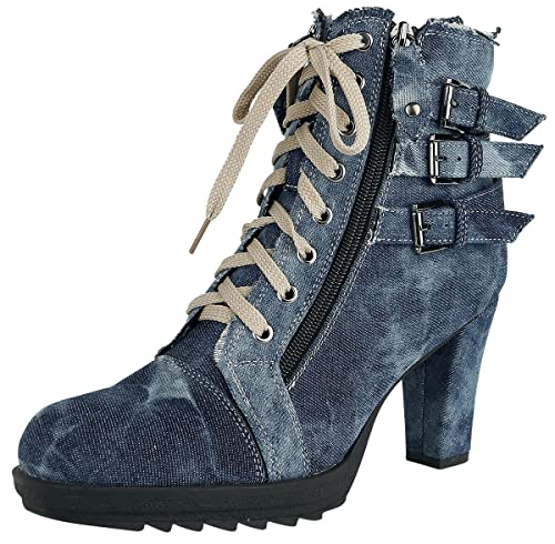 Rock Rebel by EMP Damen Blaue High-Heels aus Jeans-Stoff EU40 von Rock Rebel by EMP