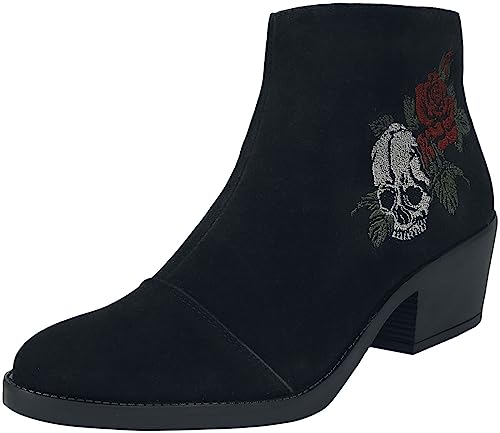 Rock Rebel by EMP Damen schwarze Stiefeletten mit Totenkopf EU40 von Rock Rebel by EMP