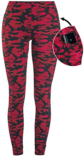 Rock Rebel by EMP Damen Rote Camo-Leggings mit seitlichen Taschen 3XL von Rock Rebel by EMP