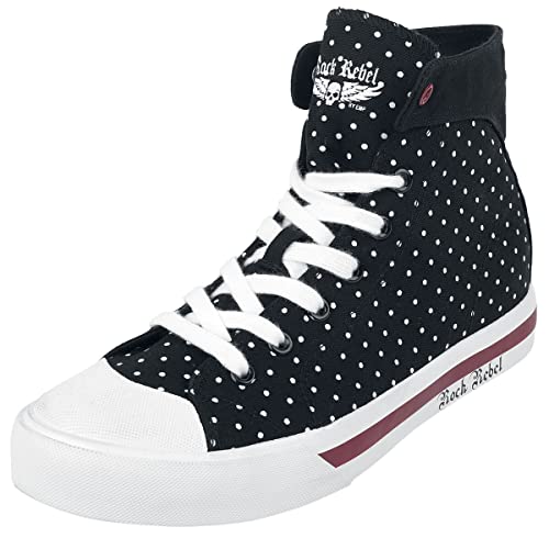 Rock Rebel by EMP Damen Schwarze Gepunktete Sneaker EU39 von Rock Rebel by EMP