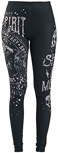 Rock Rebel by EMP Damen Schwarze Leggings mit rockigem Print L von Rock Rebel by EMP