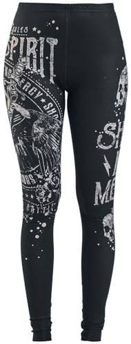Rock Rebel by EMP Damen Schwarze Leggings mit rockigem Print XL von Rock Rebel by EMP