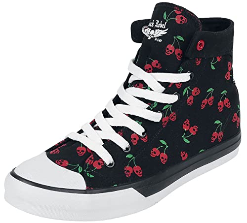 Rock Rebel by EMP Damen Schwarze Sneaker mit Kirschen-Print EU38 von Rock Rebel by EMP