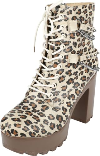 Rock Rebel by EMP Damen Stiefeletten mit Absatz und Plateau im Leo Alloverprint EU41 von Rock Rebel by EMP