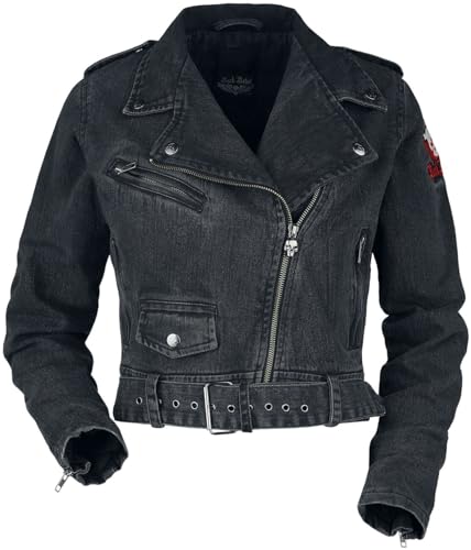 Rock Rebel by EMP Damen dunkelgraue Jeansjacke im Biker-Style XXL von Rock Rebel by EMP