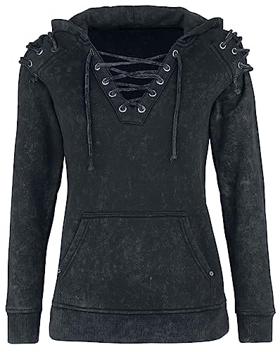 Rock Rebel by EMP Damen dunkelgrauer Pullover mit Schnürung M von Rock Rebel by EMP