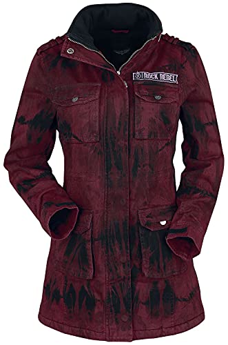 Rock Rebel by EMP Damen dunkelroter Parka mit Tunnelzug XS von Rock Rebel by EMP