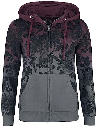 Rock Rebel by EMP Damen graue Sweatjacke mit Rosen und Farbverlauf XXL von Rock Rebel by EMP