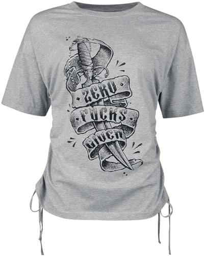 Rock Rebel by EMP Damen graues lockeres T-Shirt mit Dolch-Print XL von Rock Rebel by EMP