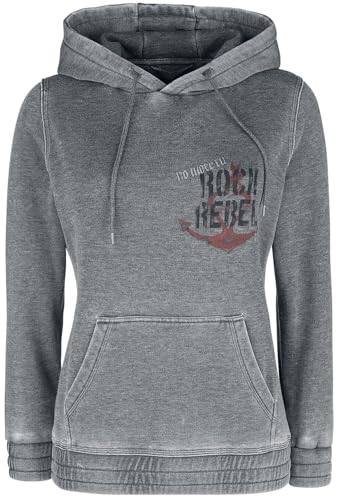 Rock Rebel by EMP Damen hellgrauer Kapuzenpullover mit Used Waschung S von Rock Rebel by EMP