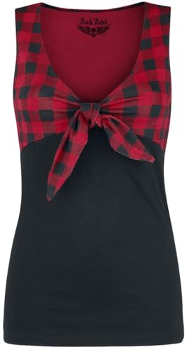 Rock Rebel by EMP Damen rot-schwarzes Top im 50s Rockabilly-Style 4XL von Rock Rebel by EMP