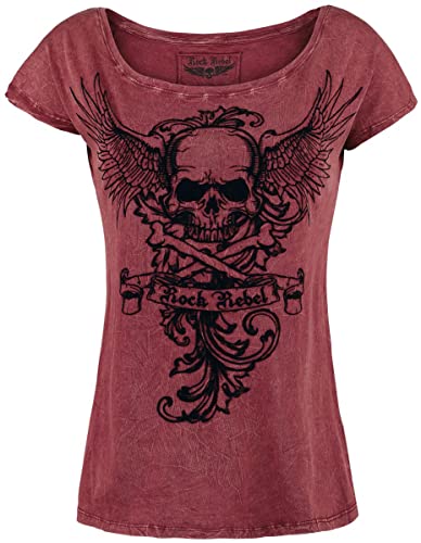 Rock Rebel by EMP Damen rotes rockiges T-Shirt L von Rock Rebel by EMP