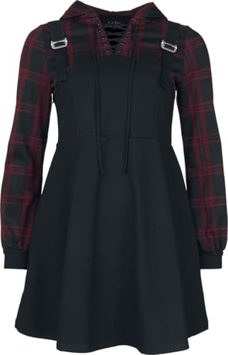 Rock Rebel by EMP Damen schwarz/rotes Kleid mit Schnürung XXL von Rock Rebel by EMP