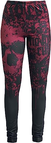 Rock Rebel by EMP Damen schwarz-rote Leggings mit Alloverprint 3XL von Rock Rebel by EMP