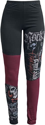 Rock Rebel by EMP Damen schwarz-rote Leggings mit Rock Rebel Print M von Rock Rebel by EMP