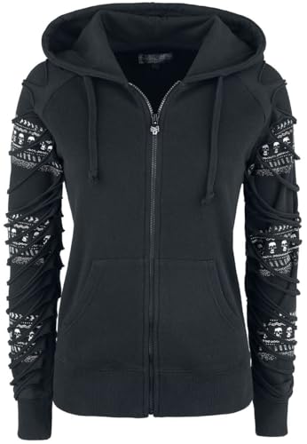 Rock Rebel by EMP Damen schwarze Kapuzenjacke mit Cut Outs XL von Rock Rebel by EMP