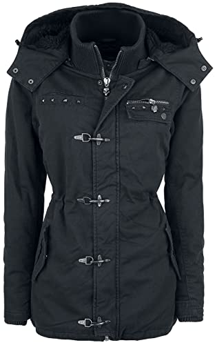 Rock Rebel by EMP Damen schwarze Winterjacke mit Nieten 5XL von Rock Rebel by EMP